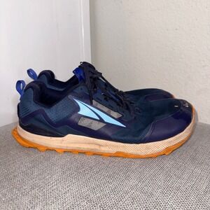 Altra Lone Peak 7 Mens Trail Running Shoes Navy Blue Orange Zero Drop Size 11.5